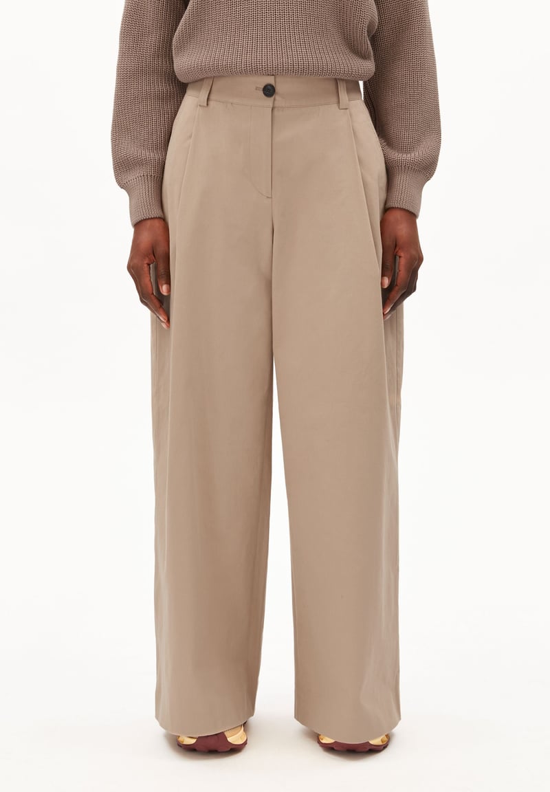 WIDE CHINO TWILL PANT | true camel by ARMEDANGELS, 98% Cotton, 2% Elastane