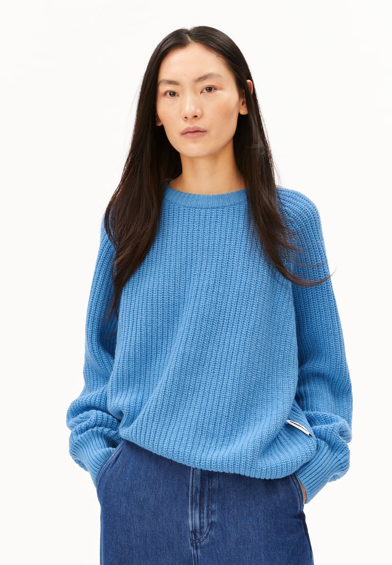 RIB KNIT SWEATER| skylight by ARMEDANGELS, 55% Wool, 45% Cotton