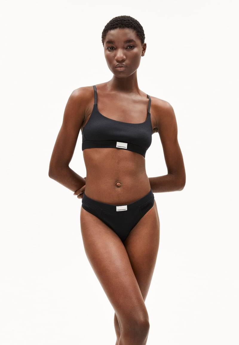 TOVAA RIB BRALETTE | black by ARMEDANGELS, 96% Cotton, 4% Elastane