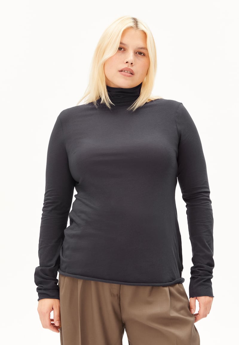 GRAZILIANAA SOFT LONGSLEEVE| dark steel by ARMEDANGELS, 100% Cotton