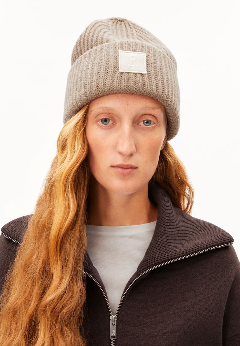 ICONIC Å WOOL BEANIE | soft nougat by ARMEDANGELS, 100% Wool