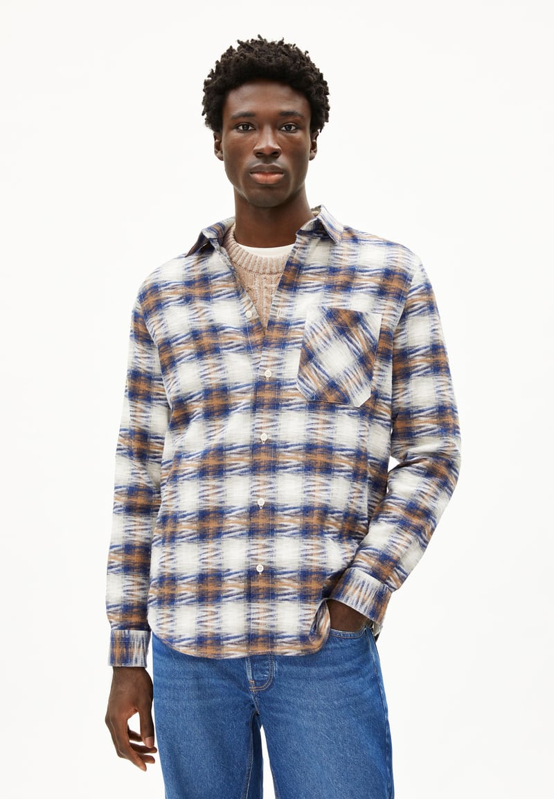 FAALIN LONGSLEEVE SHIRT | mystic swamp by ARMEDANGELS, 76% Cotton, 24% Linen