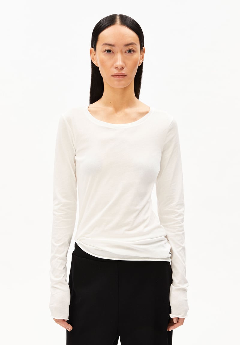 EINIAARA SOFT LONGSLEEVE | off white by ARMEDANGELS, 100% Cotton