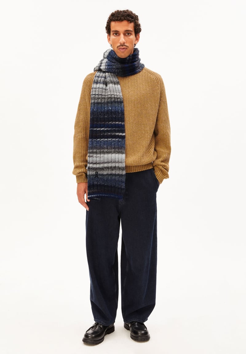 WOOL KNIT SCARF | night sky by ARMEDANGELS, 100% Wool