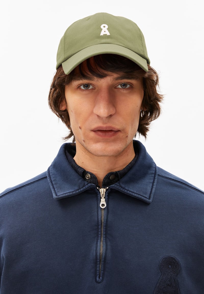 YENAAS BOLD CAP | fatigue green by ARMEDANGELS, 100% Cotton