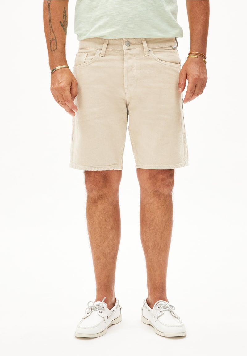 AARVO DENIM SHORT| sandstone by ARMEDANGELS, 100% Cotton