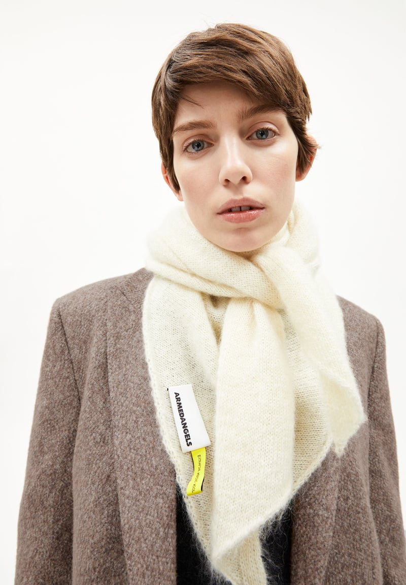 BRYANAA SCARF | oatmilk by ARMEDANGELS, 50% Wool, 50% Mohair