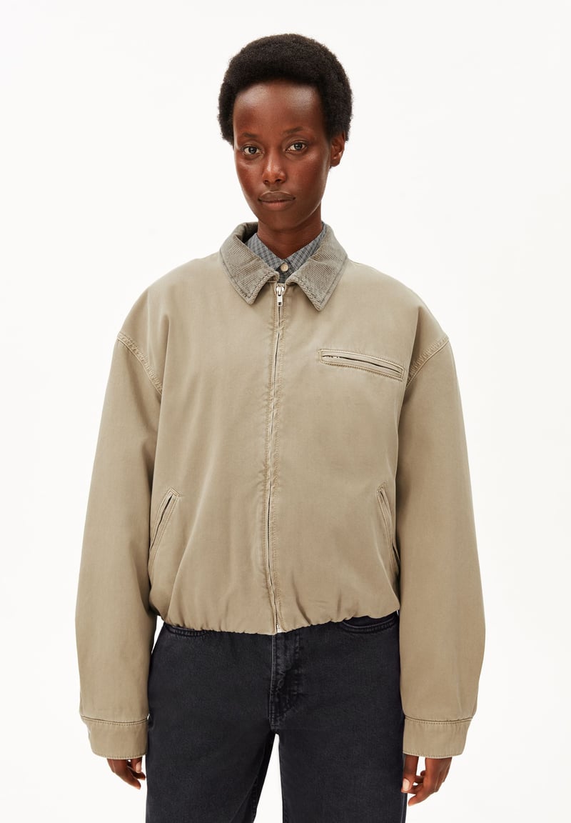 LINED COTTON JACKET | light sage by ARMEDANGELS, 100% Cotton