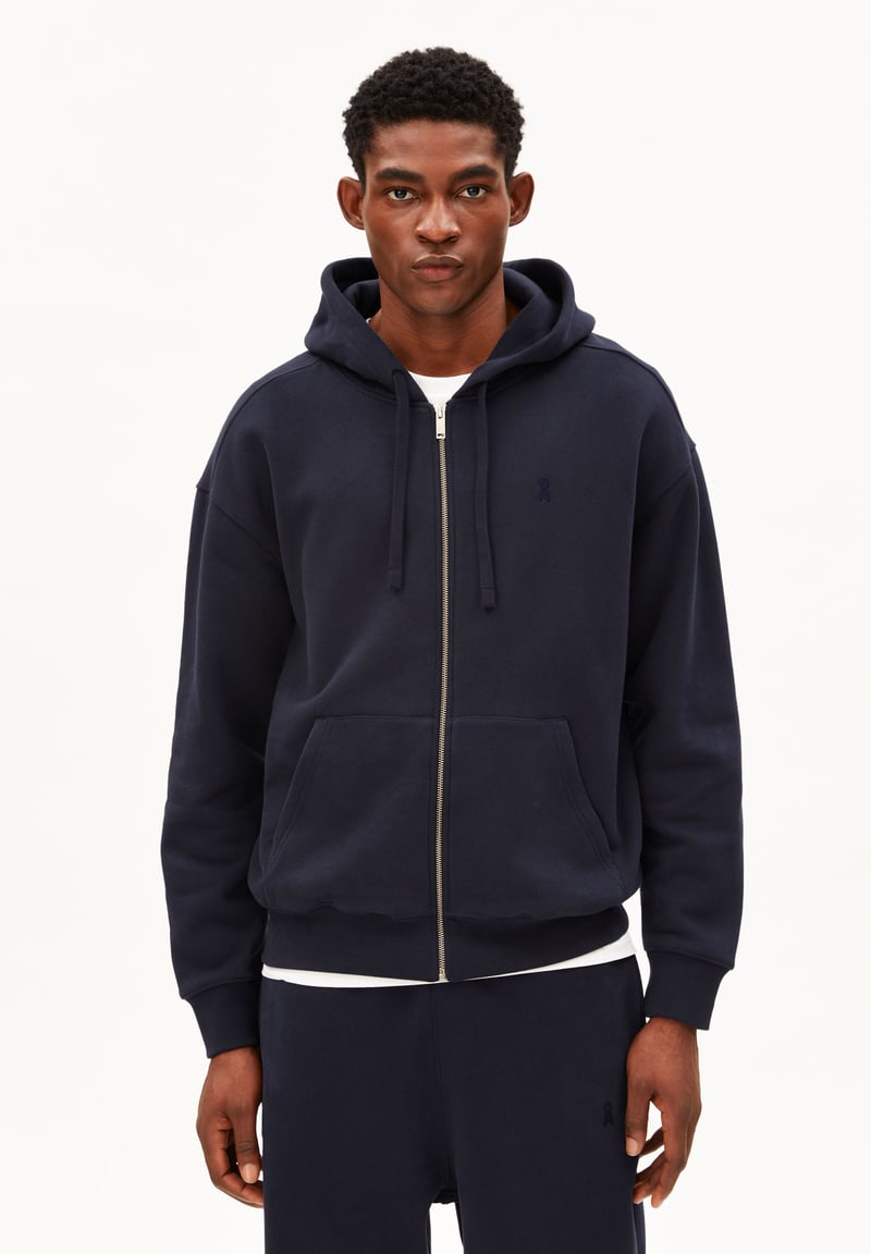 ICONIC Å SAROMIAAN SWEATJACKET | night sky by ARMEDANGELS, 100% Cotton