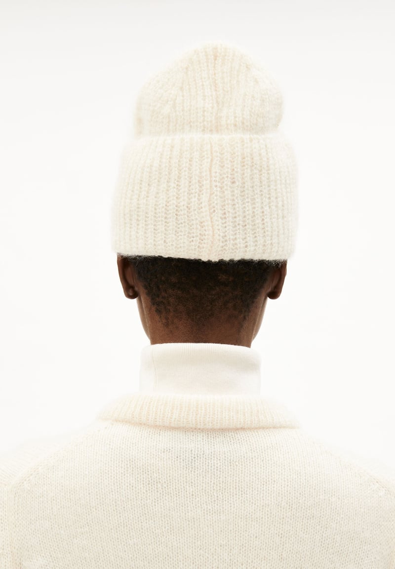 SNOWAA BEANIE | oatmilk by ARMEDANGELS, 50% Wool, 50% Mohair