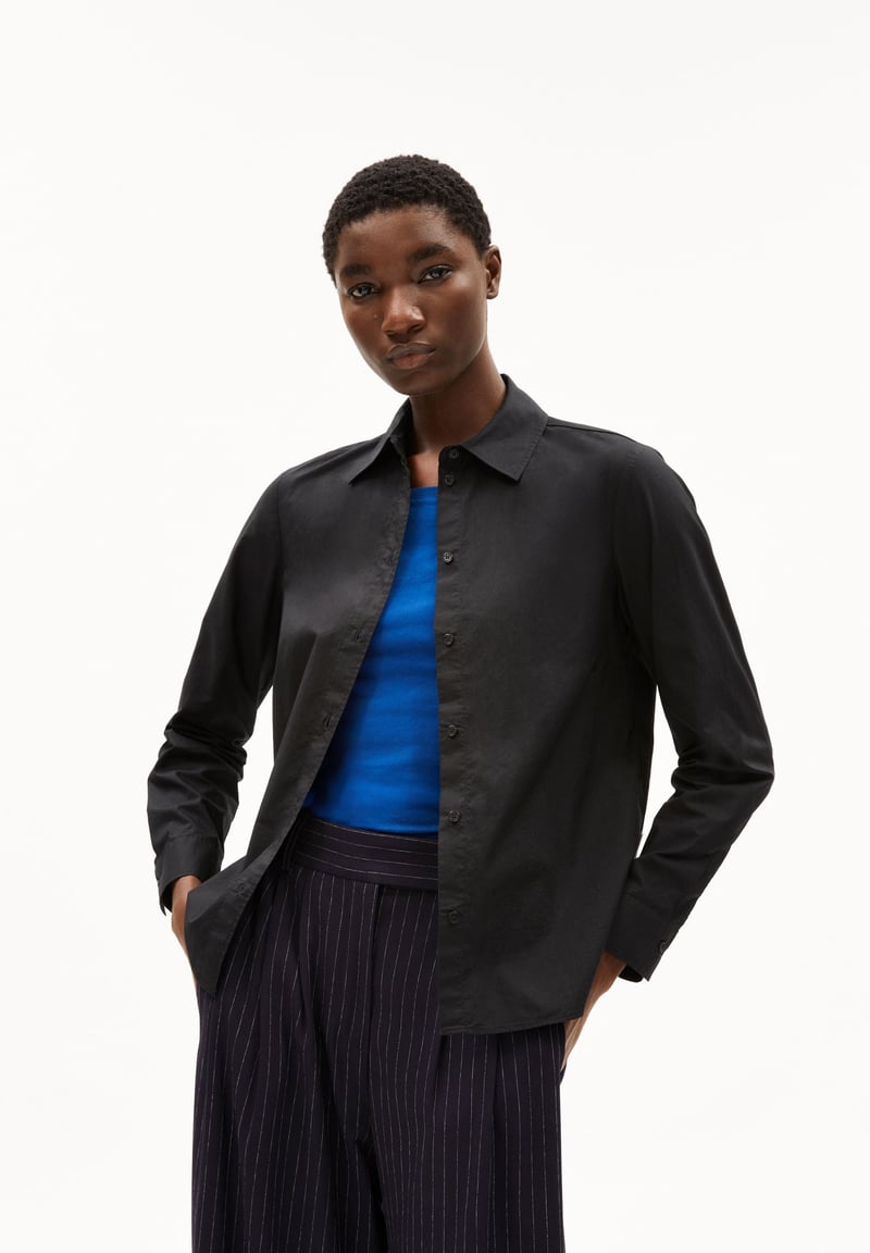 LOUILAA BLOUSE | black by ARMEDANGELS, 100% Cotton