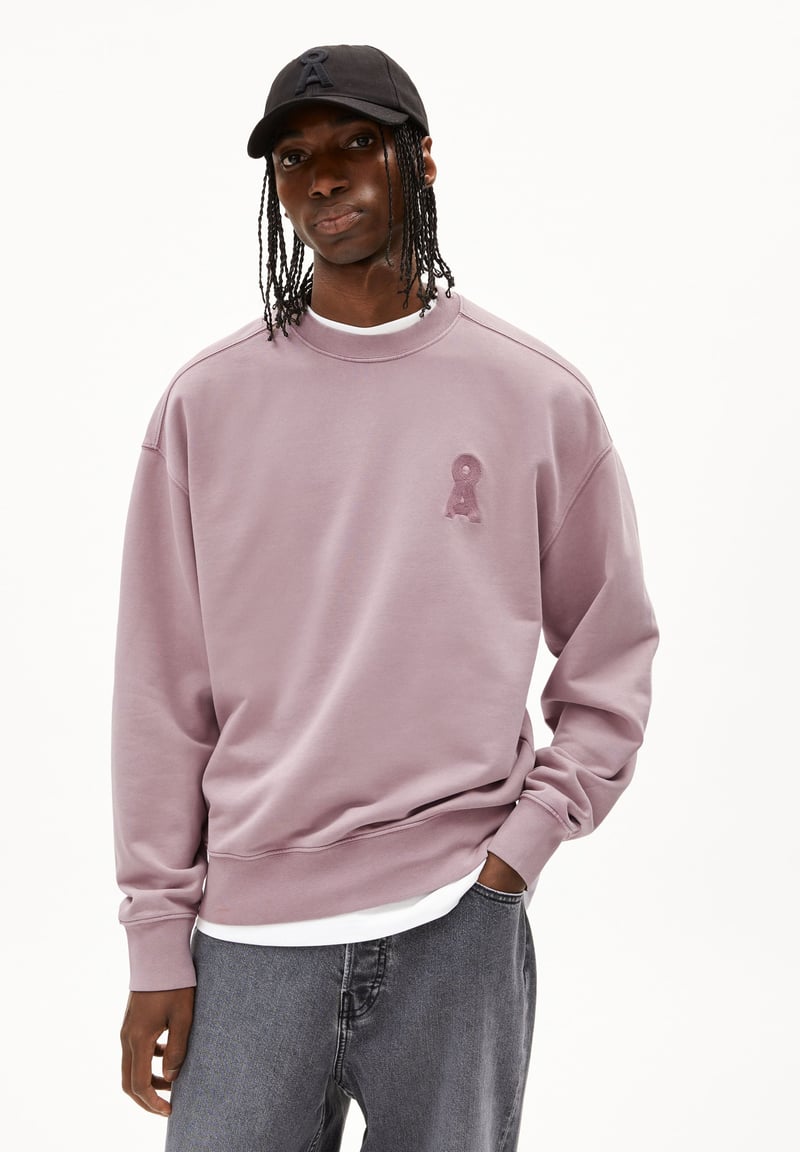 ICONIC Å EMAAL GMT DYE SWEATSHIRT | light grape washed by ARMEDANGELS, 100% Cotton