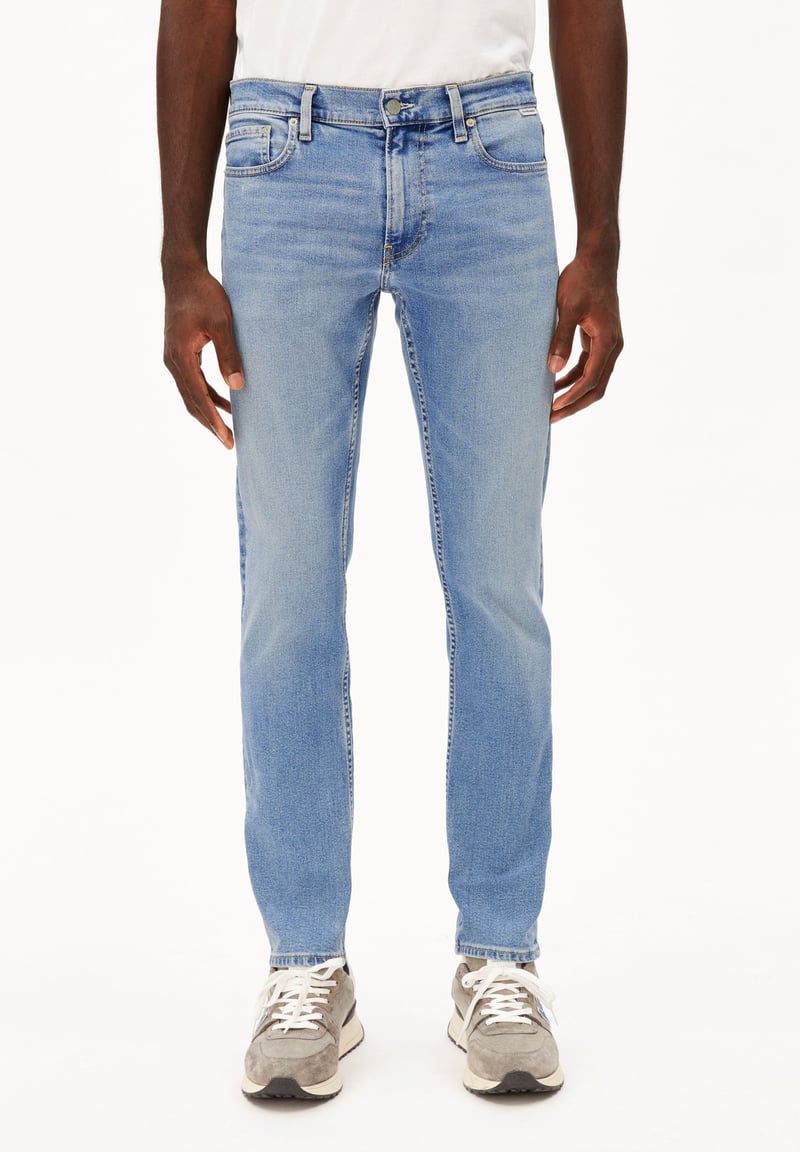 IAAN SLIM JEAN | seashore by ARMEDANGELS, 79% Cotton, 17% Lyocell, 3% Elastomultiester, 1% Elastane