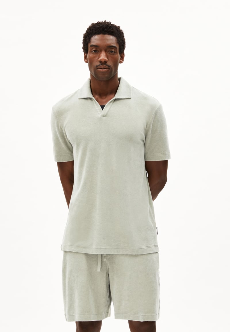 MAARKOS POLO TERRY| seagreen by ARMEDANGELS, 100% Cotton