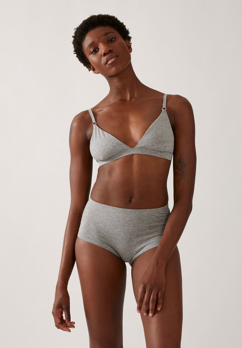 BIRTAA SHORTY | grey melange by ARMEDANGELS, 95% Modal, 5% Elastane