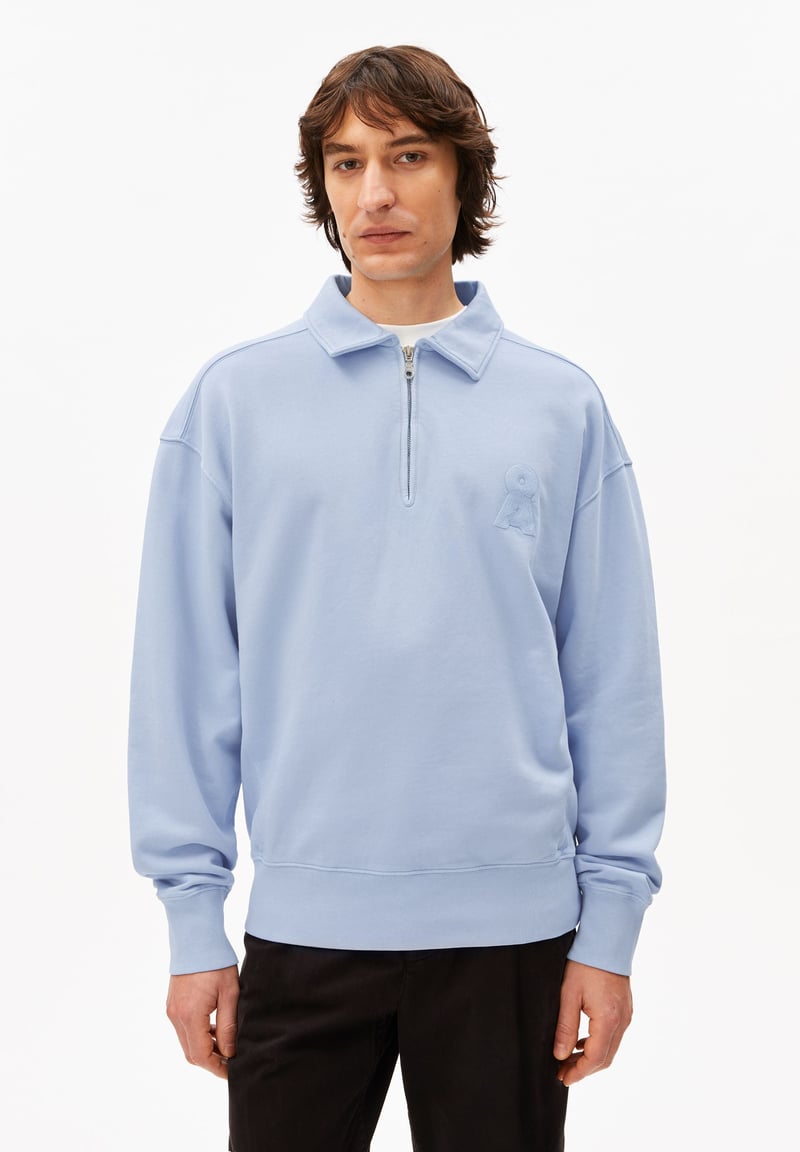 ICONIC Å GMT DYE ZIP TROYER | wedgwood washed by ARMEDANGELS, 100% Cotton