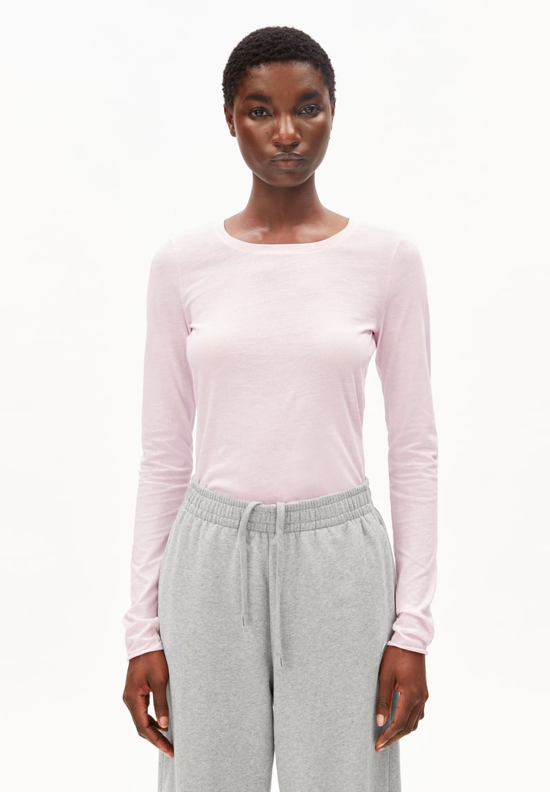 EINIAARA SOFT LONGSLEEVE | pink mist by ARMEDANGELS, 100% Cotton