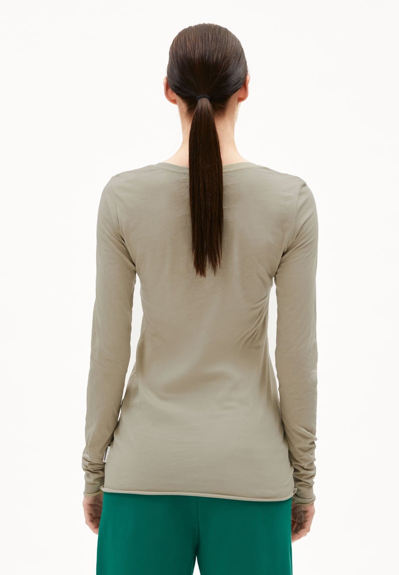 EINIAARA SOFT LONGSLEEVE | light sage by ARMEDANGELS, 100% Cotton
