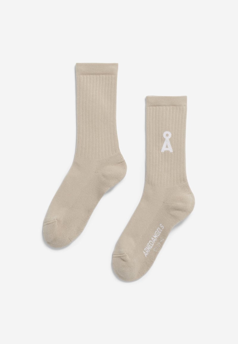SAAMUS SHORT SOCKS | sandstone by ARMEDANGELS, 78% Cotton, 20% Nylon, 2% Elastane