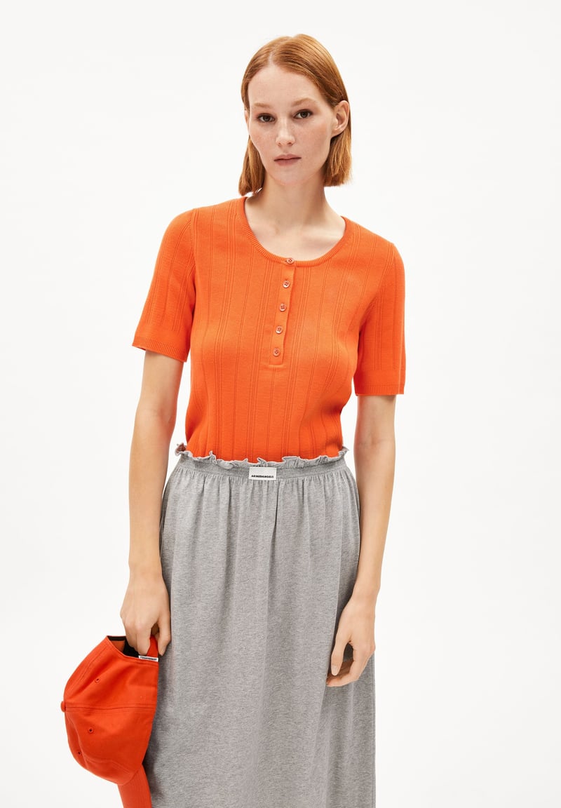 CRISPINAA CREPE| sunset orange by ARMEDANGELS, 100% Cotton