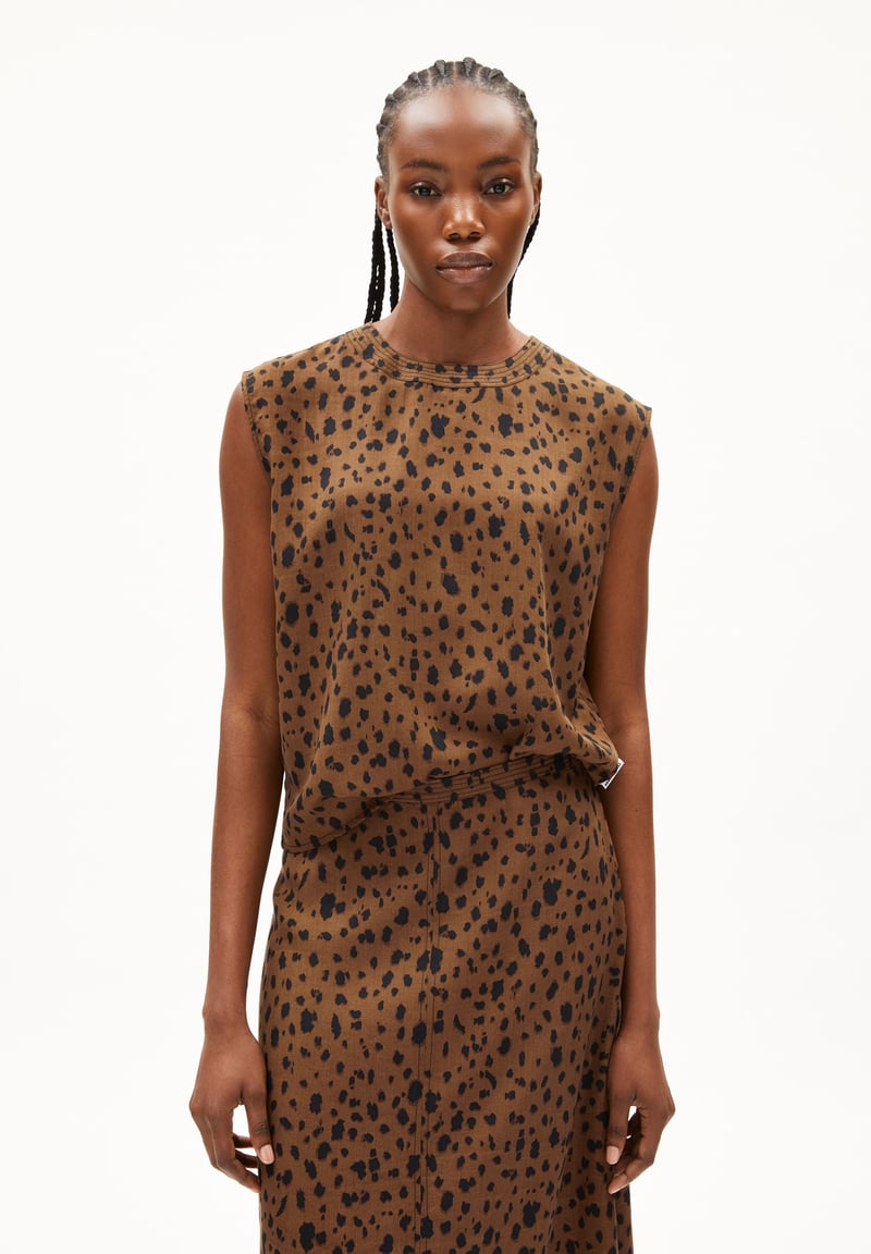 NERAALI LEOPAA| dark camel by ARMEDANGELS, 100% Lyocell