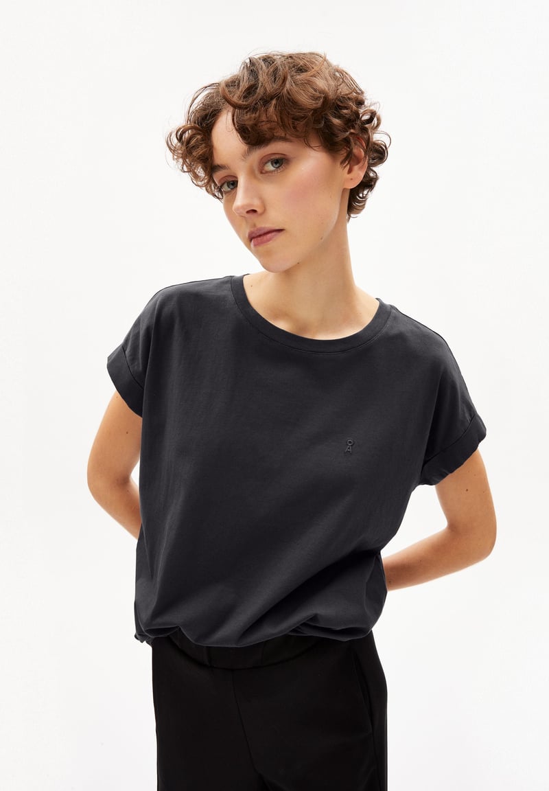 IDAARA T-SHIRT | graphite by ARMEDANGELS, 100% Cotton