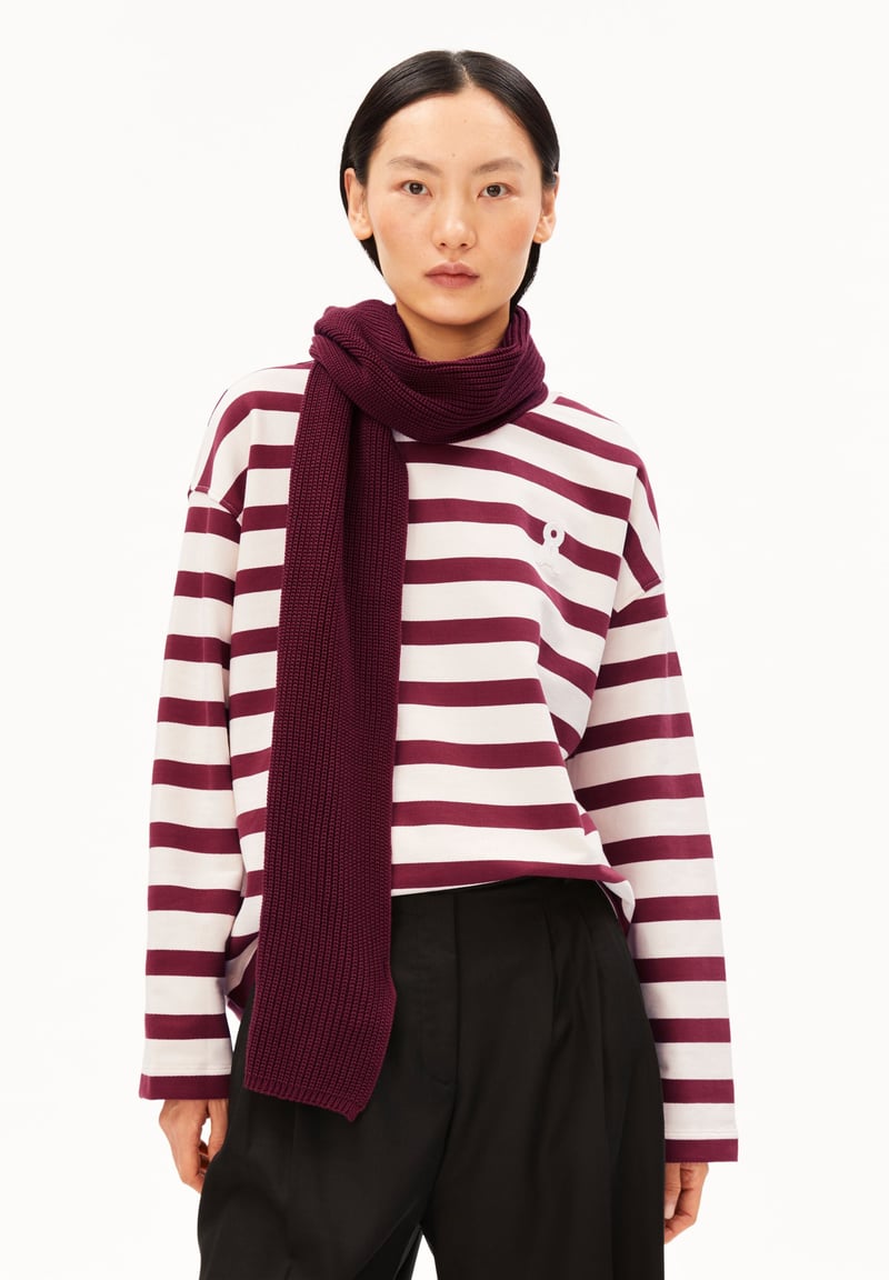 ICONIC Å CLAASAS COTTON SCARF | velvet red by ARMEDANGELS, 100% Cotton