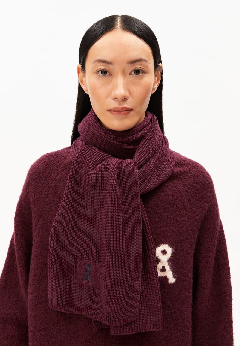 ICONIC Å CLAASAS COTTON SCARF | dark cranberry by ARMEDANGELS, 100% Cotton