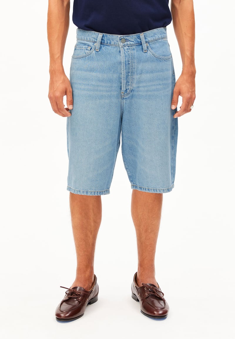 BAGGY HEMP BLEND DENIM SHORT | atlas by ARMEDANGELS, 46% Cotton, 43% Lyocell, 11% Hemp