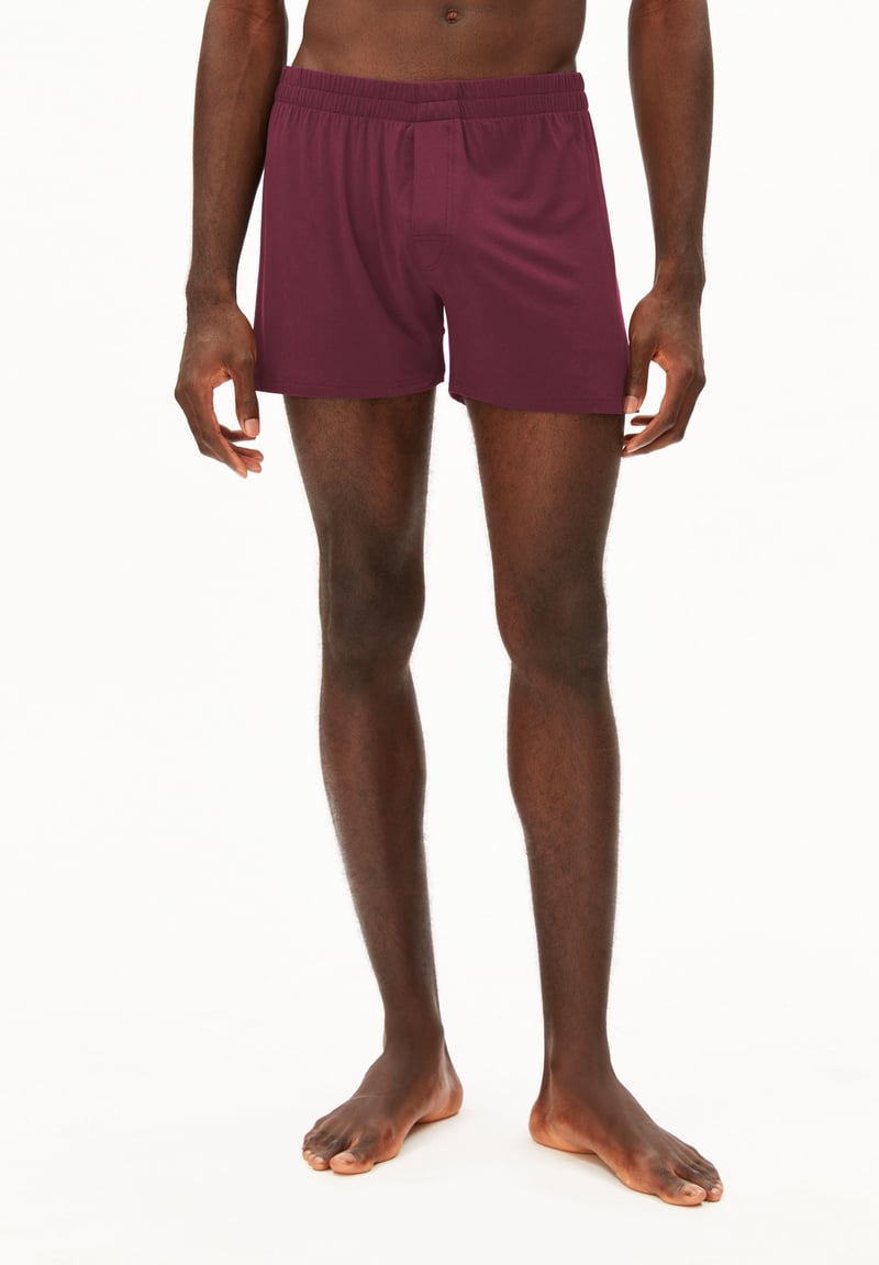 AASKER BOXER SHORTS | cranberry juice by ARMEDANGELS, 95% Modal, 5% Elastane