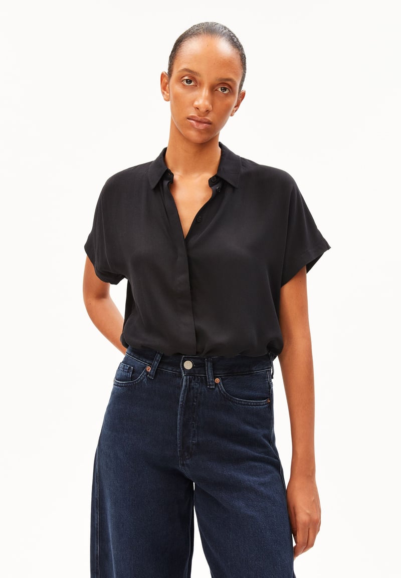 LARISAANA BLOUSE| black by ARMEDANGELS, 100% Viscose