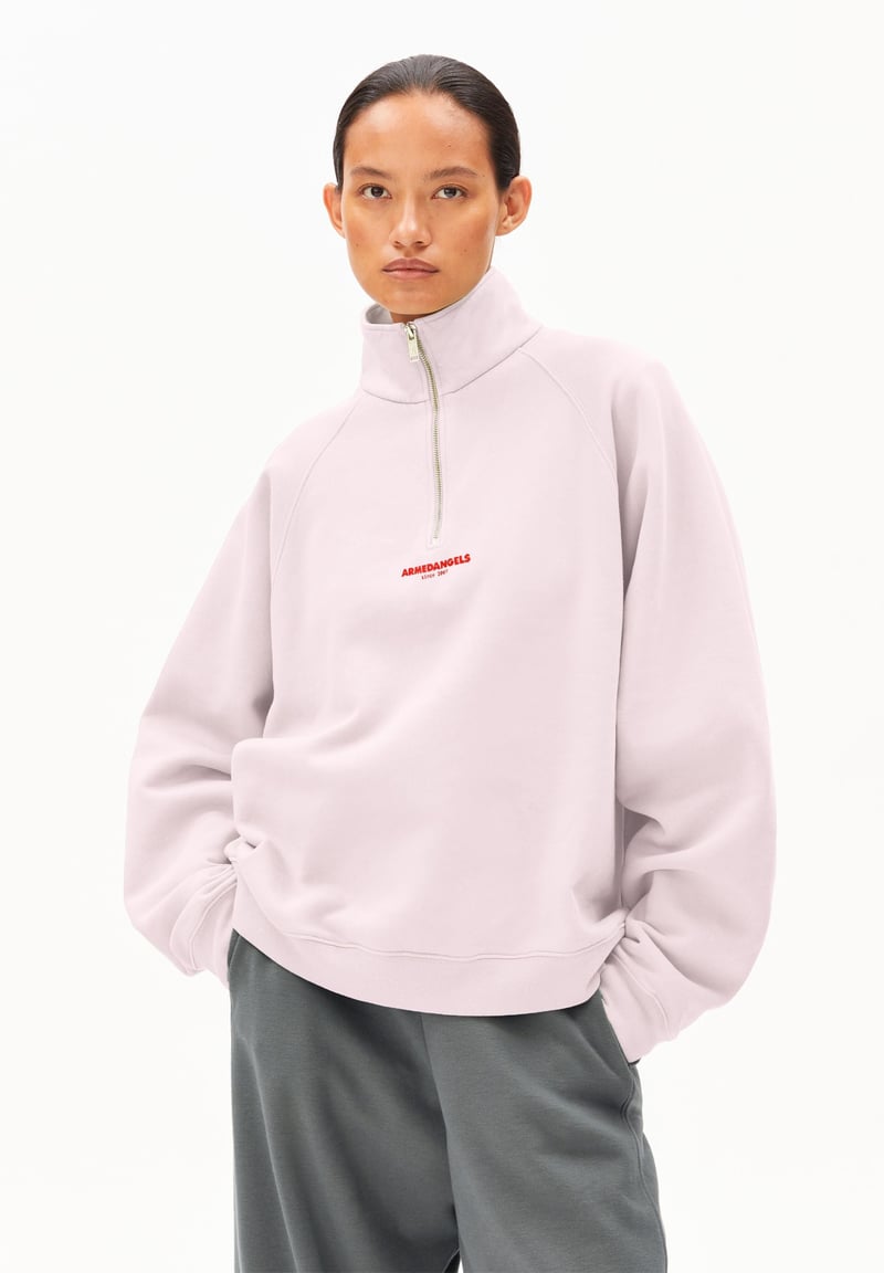 GMT DYE SWEAT TROYER | pink mist by ARMEDANGELS, 100% Cotton