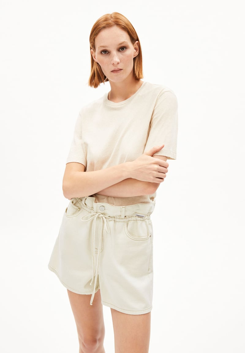 LUALAA LINEN BLEND T-SHIRT| undyed by ARMEDANGELS, 70% Cotton, 30% Linen