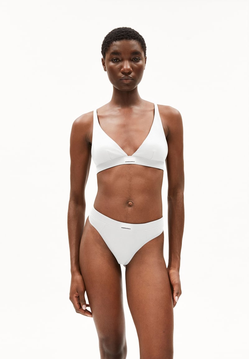 OSILAARI RIB BRALETTE | white by ARMEDANGELS, 96% Cotton, 4% Elastane