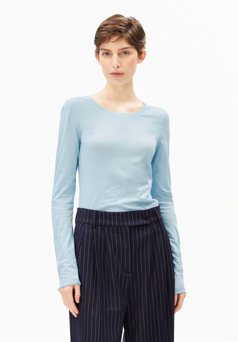 EINIAARA SOFT LONGSLEEVE | blue glow by ARMEDANGELS, 100% Cotton