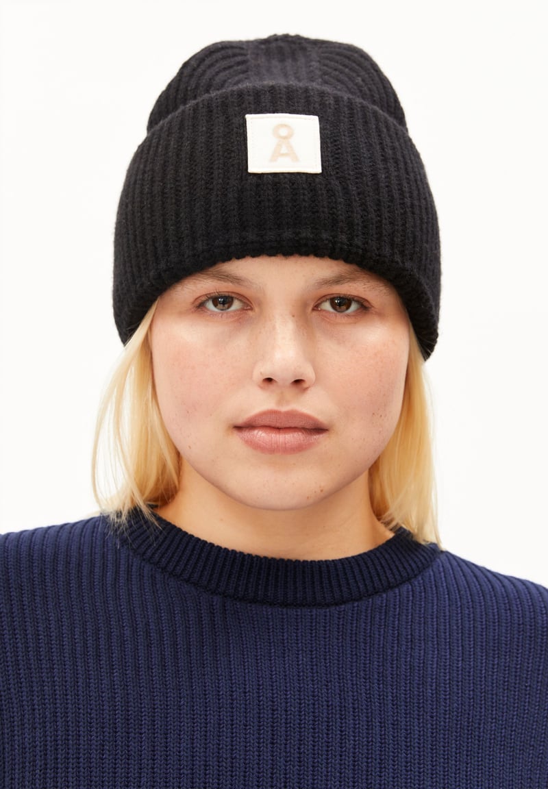 ICONIC Å WOOL BEANIE | black by ARMEDANGELS, 100% Wool