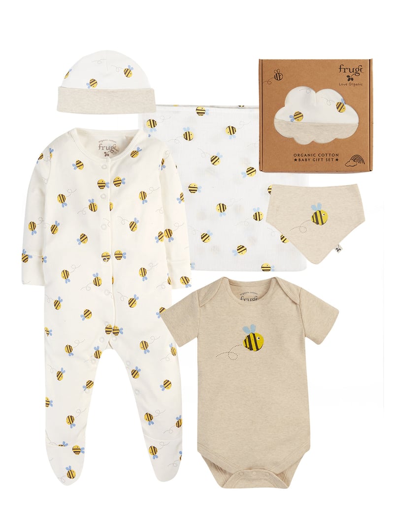 Buzzy Bee Muslin Gift Set by Frugi, 100% Cotton