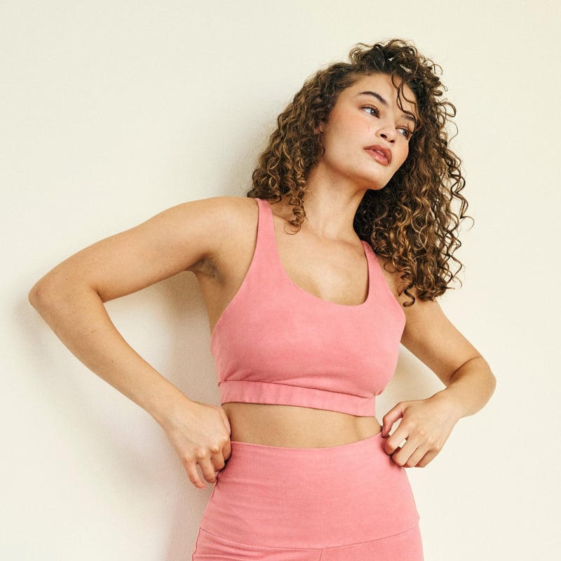 Strappy Sports Bra by Groceries Apparel, 92% Cotton, 8% Elastane