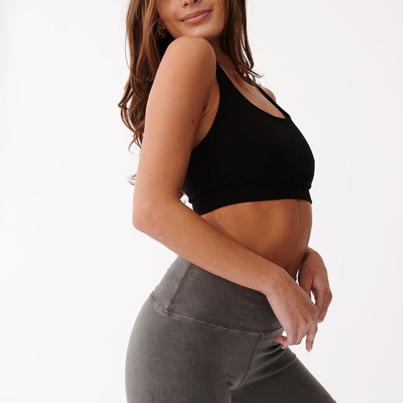 Strappy Sports Bra by Groceries Apparel, 92% Cotton, 8% Elastane