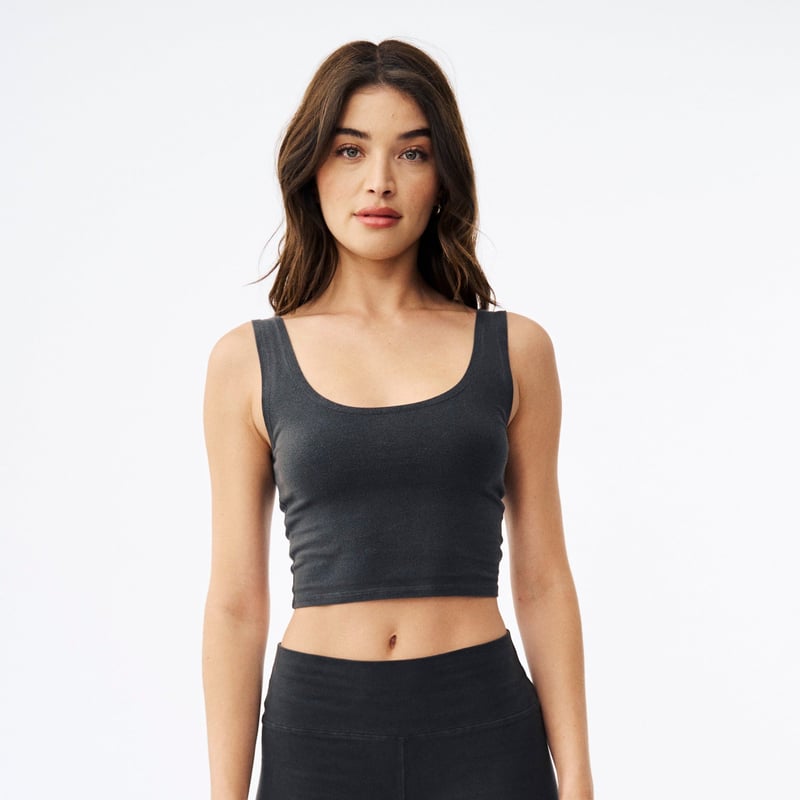 Fitted Crop Top by Groceries Apparel, 92% Cotton, 8% Elastane