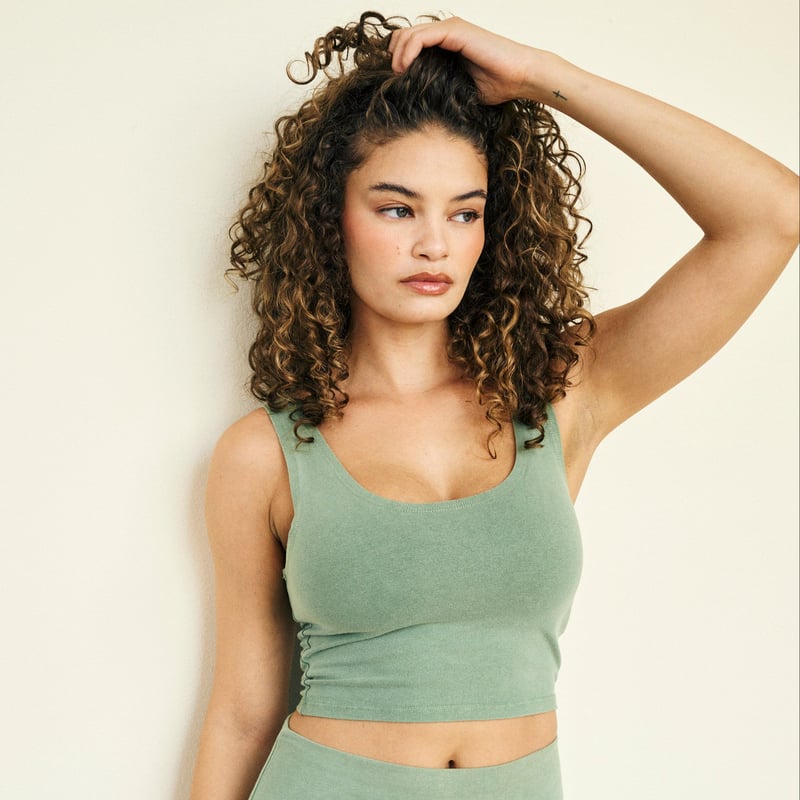 Fitted Crop Top by Groceries Apparel, 92% Cotton, 8% Elastane