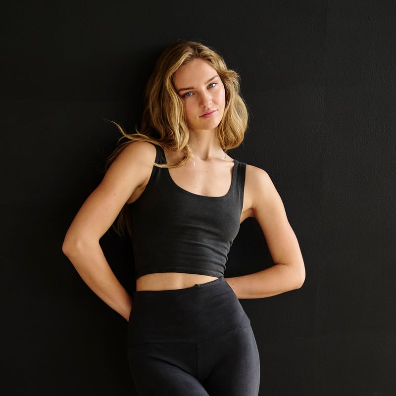 Fitted Crop Top by Groceries Apparel, 92% Cotton, 8% Elastane