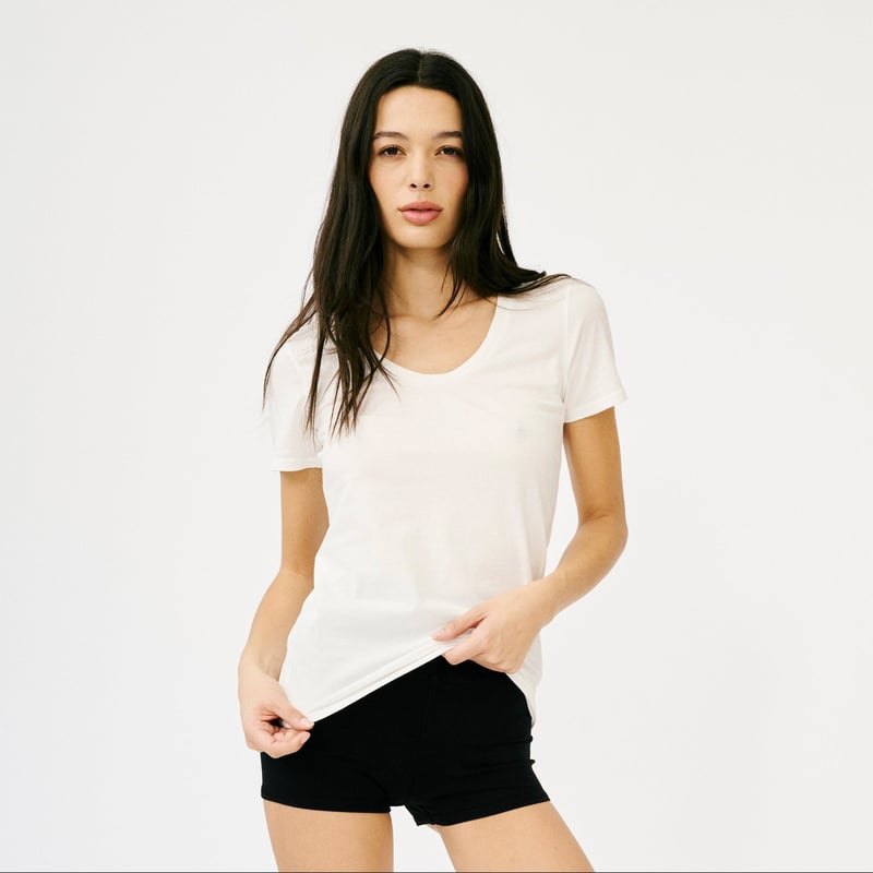 Swoop Neck Tee by Groceries Apparel, 100% Cotton