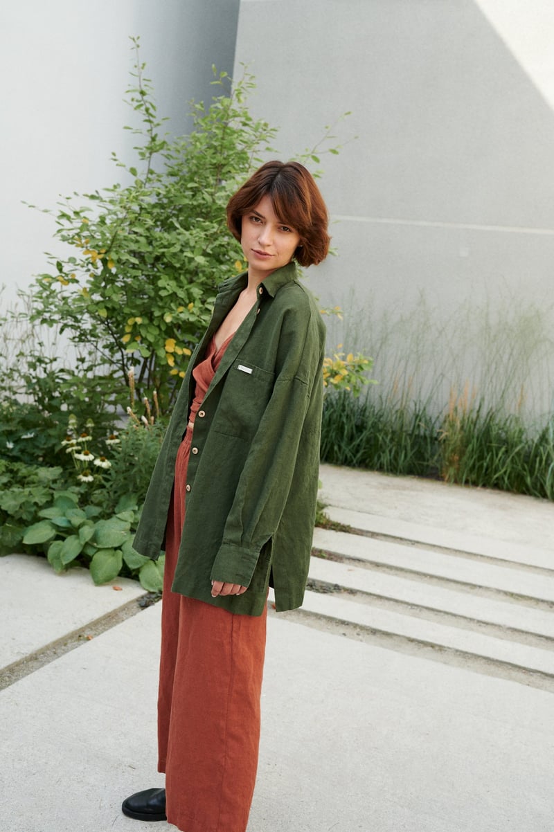 Vika Linen Shirt by LinenFox, 100% Linen