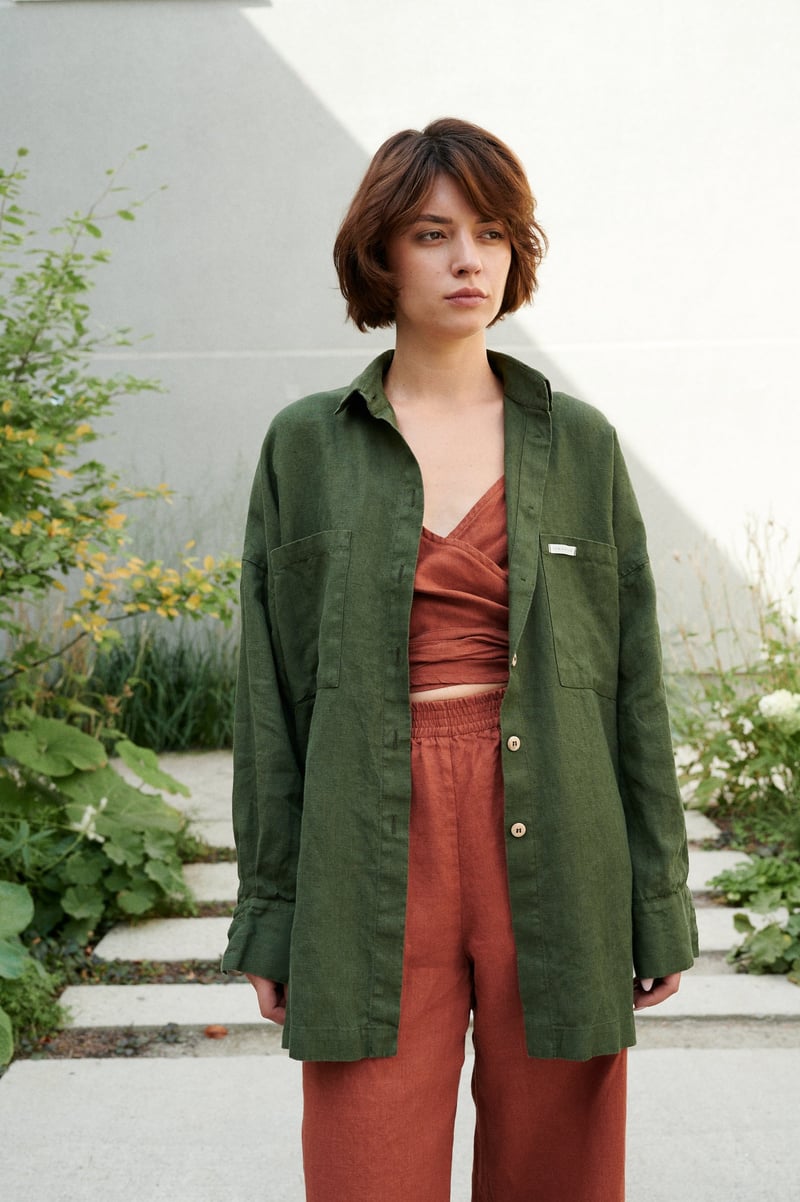 Vika Linen Shirt by LinenFox, 100% Linen