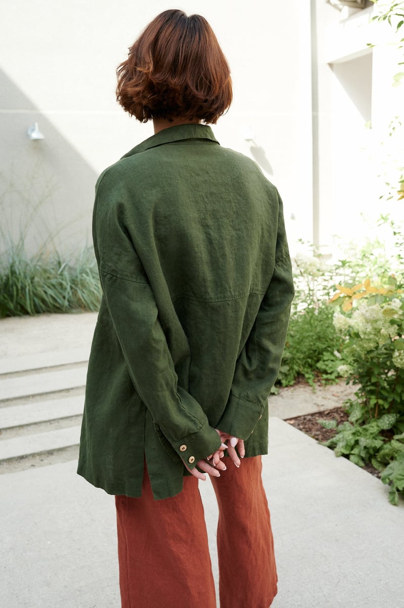 Vika Linen Shirt by LinenFox, 100% Linen