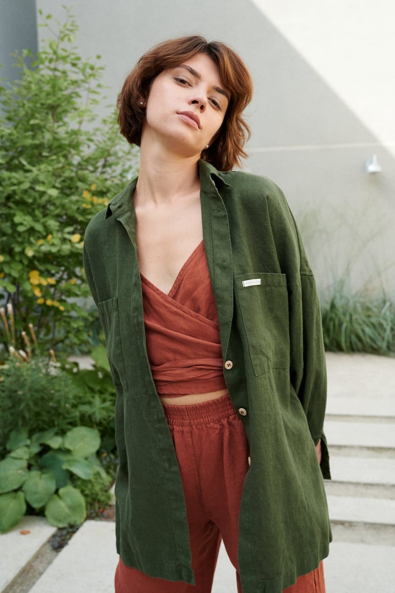 Vika Linen Shirt by LinenFox, 100% Linen