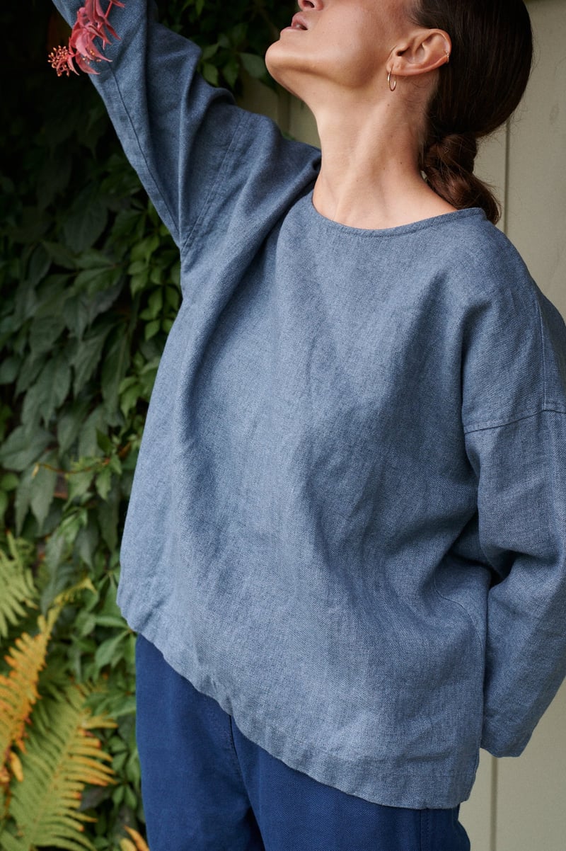 Harper Linen Wool Blend Tunic by LinenFox, 85% Linen, 15% Wool