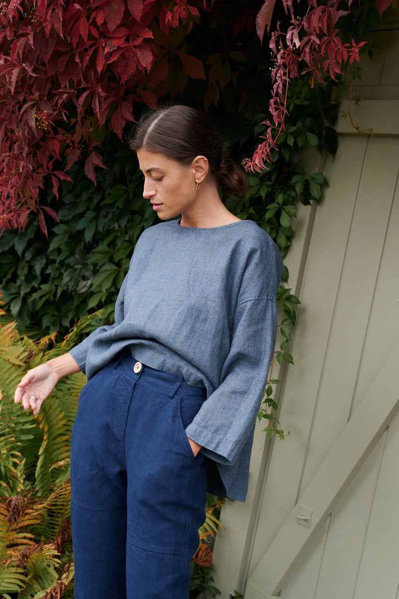 Harper Linen Wool Blend Tunic by LinenFox, 85% Linen, 15% Wool