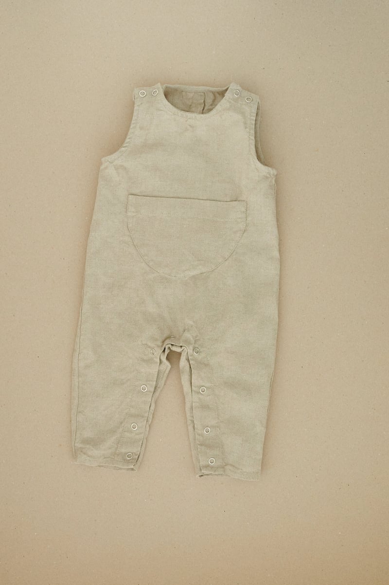 Rob Linen Baby Jumpsuit by LinenFox, 100% Linen